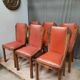 Series of 6 art deco chairs