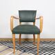 Fauteuil bridge moleskine vert