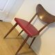 Vintage red wooden bistro chairs THONET 1950