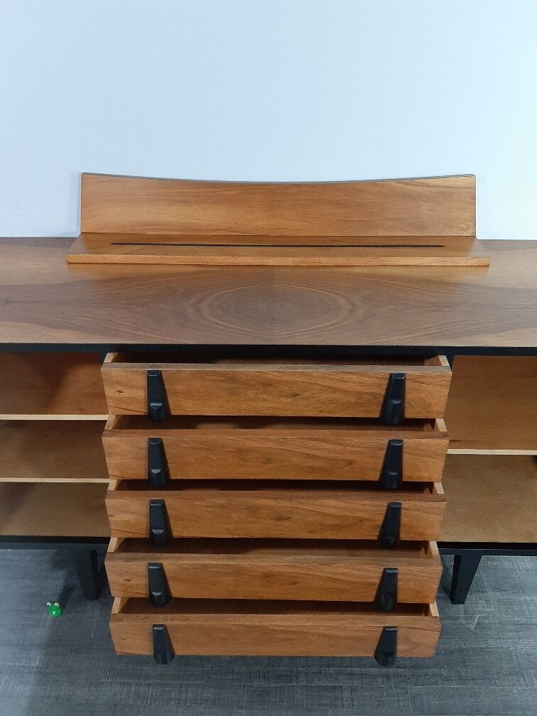 Enfilade in Walnut design Raymond Halas, Polish Vintage 1960s