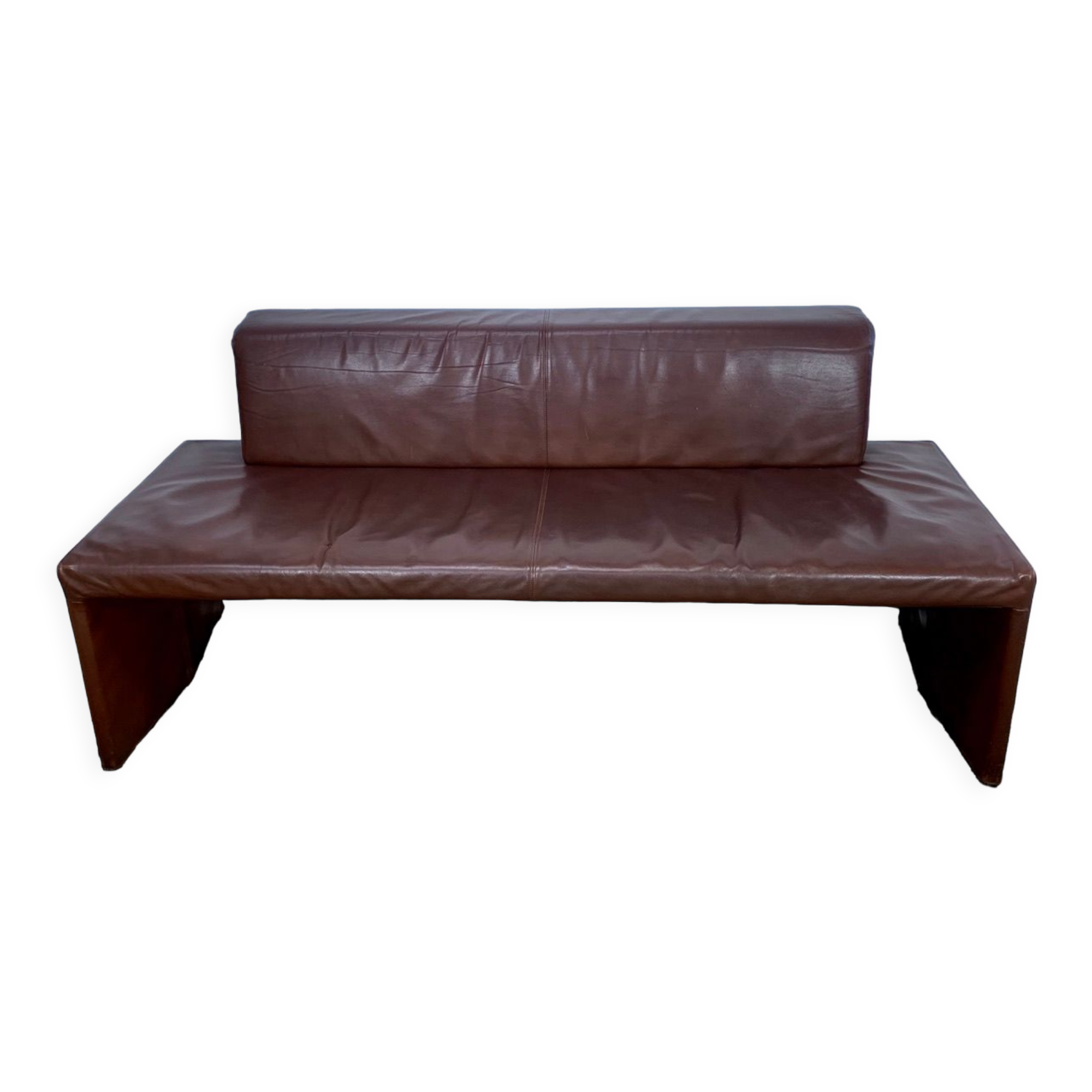 Walter Knoll bench, brown leather