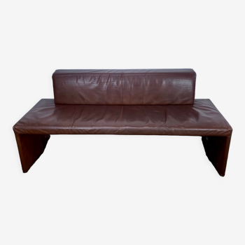 Walter Knoll bench, brown leather