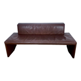 Walter Knoll bench, brown leather