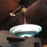 Art Deco pendant lamp in glass period 1930 1940