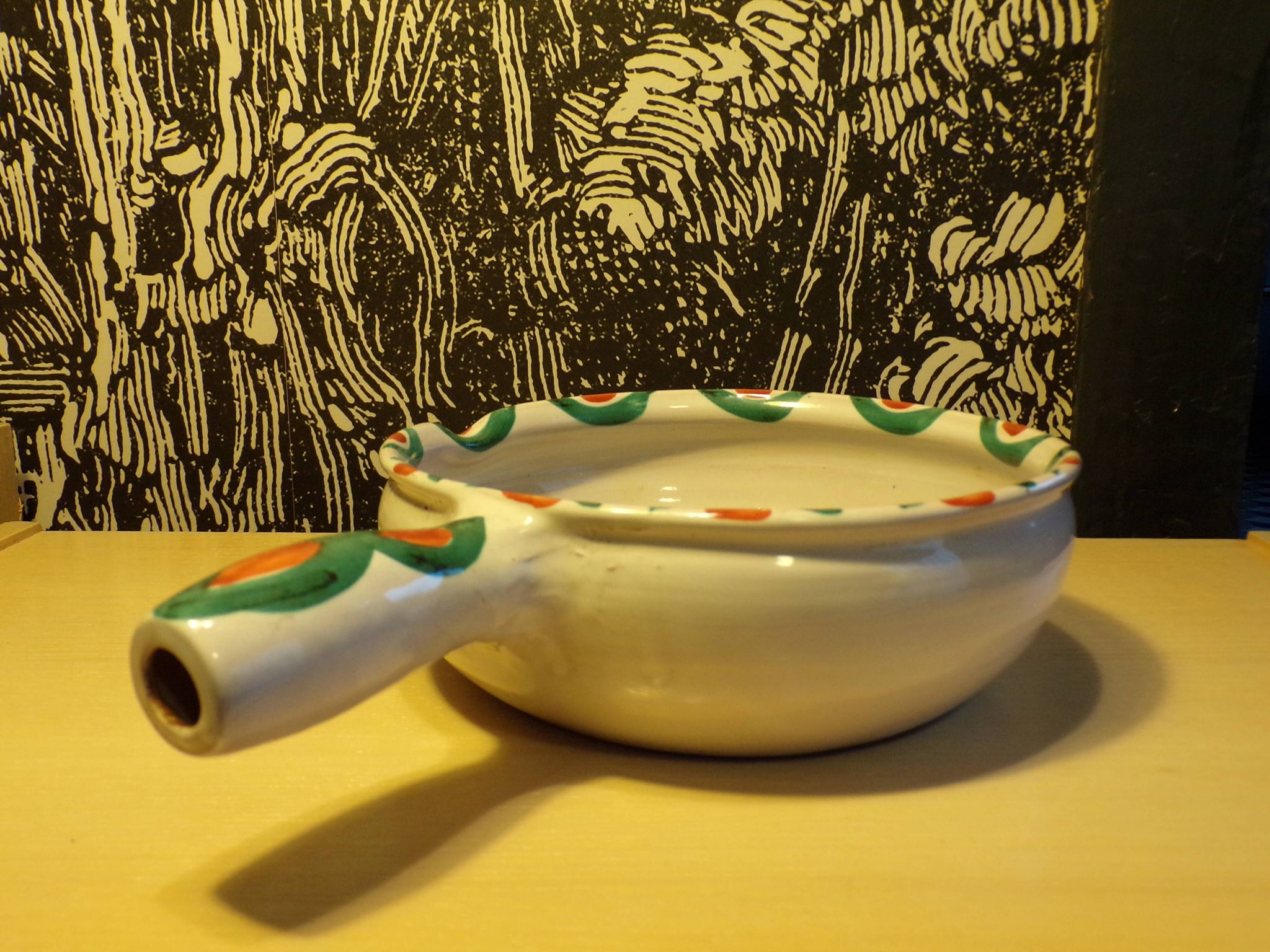 Ceramic fondue pot by Antoine Fazio Vallauris 20.5X29cm