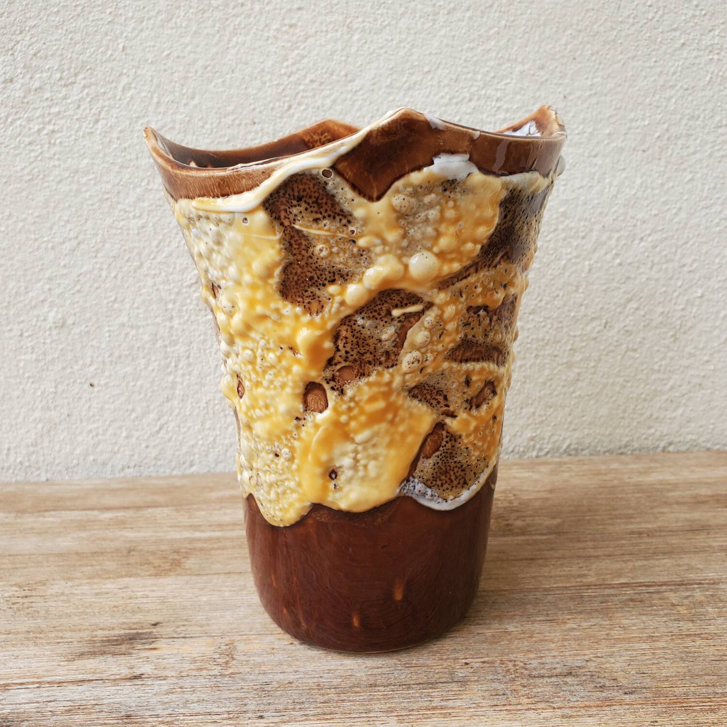 Fat Lava vintage ceramic vase