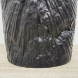 Martin Freyer Rosenthal Studio-Line bisque black porcelain op-art relief vase, 1970s