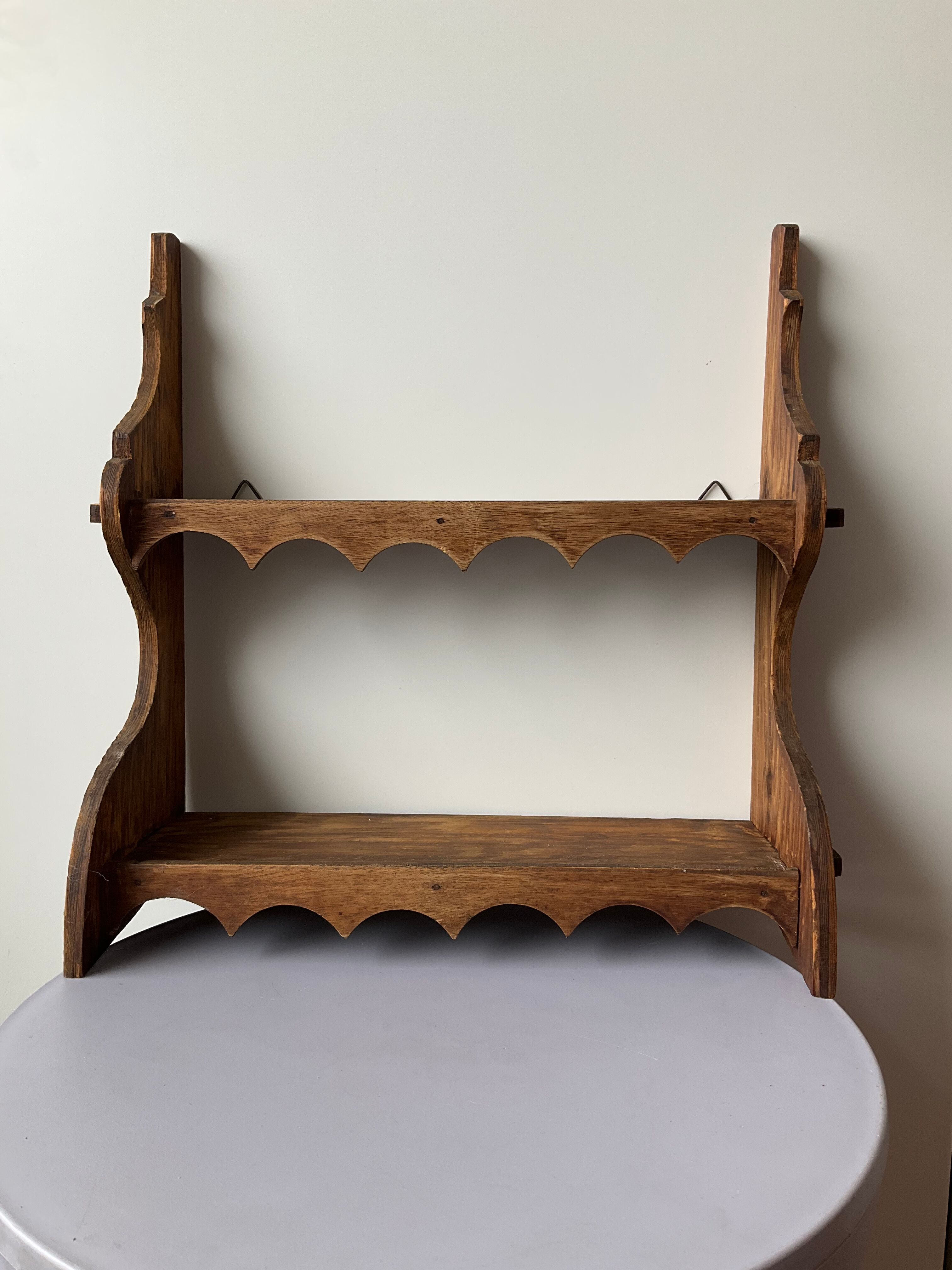 Antique spice shelf