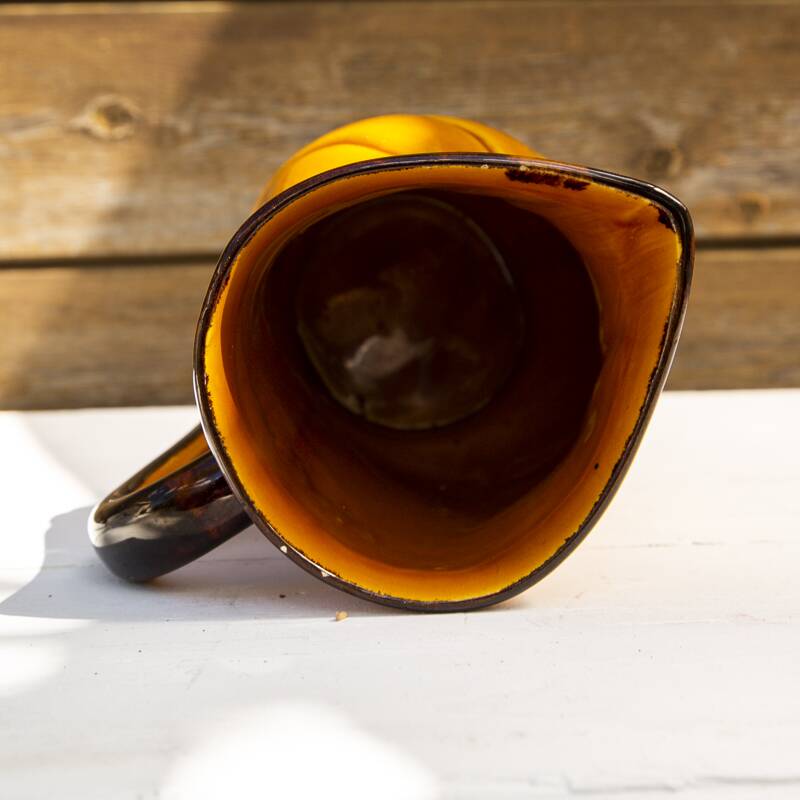 Carafe Pot Laval France Turban yellow