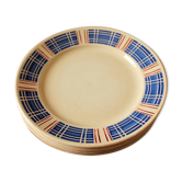 A lot of 6 plates serves Badonviller 1900 blue red Fécamp