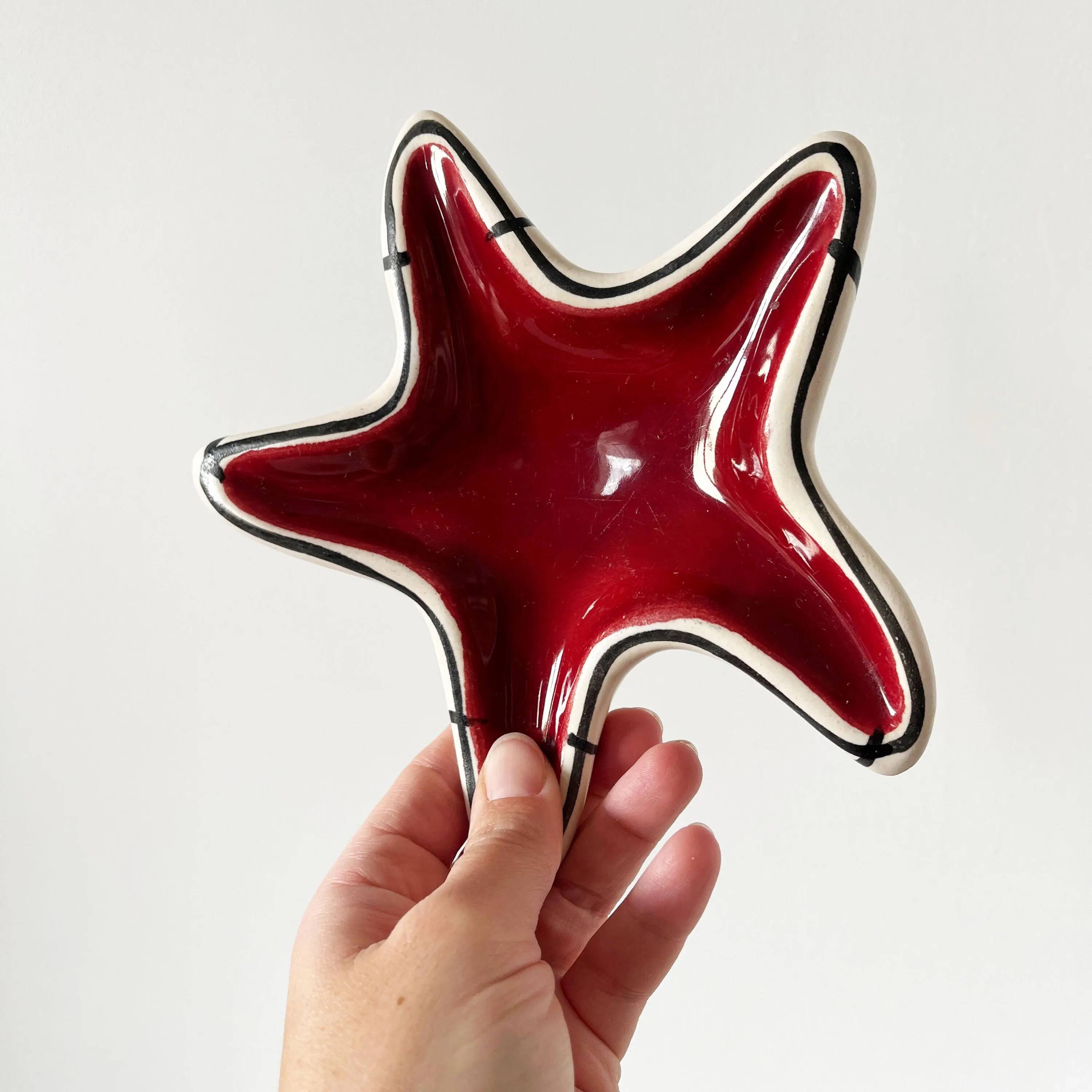 Starfish ceramic catchall 1950