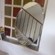 Miroir ovale biseauté Art Déco