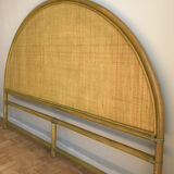 Rattan and bamboo headboard