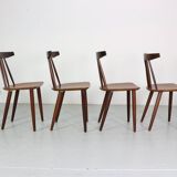 Poul Volther Set Of 6 Dinning Room Chairs "3705" For Fremel Røjle, Denmark, 1960