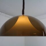Ceiling lamp in brown and white plastic from Stilux Milano, 1960s