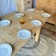 Farm table with extensions in solid oak