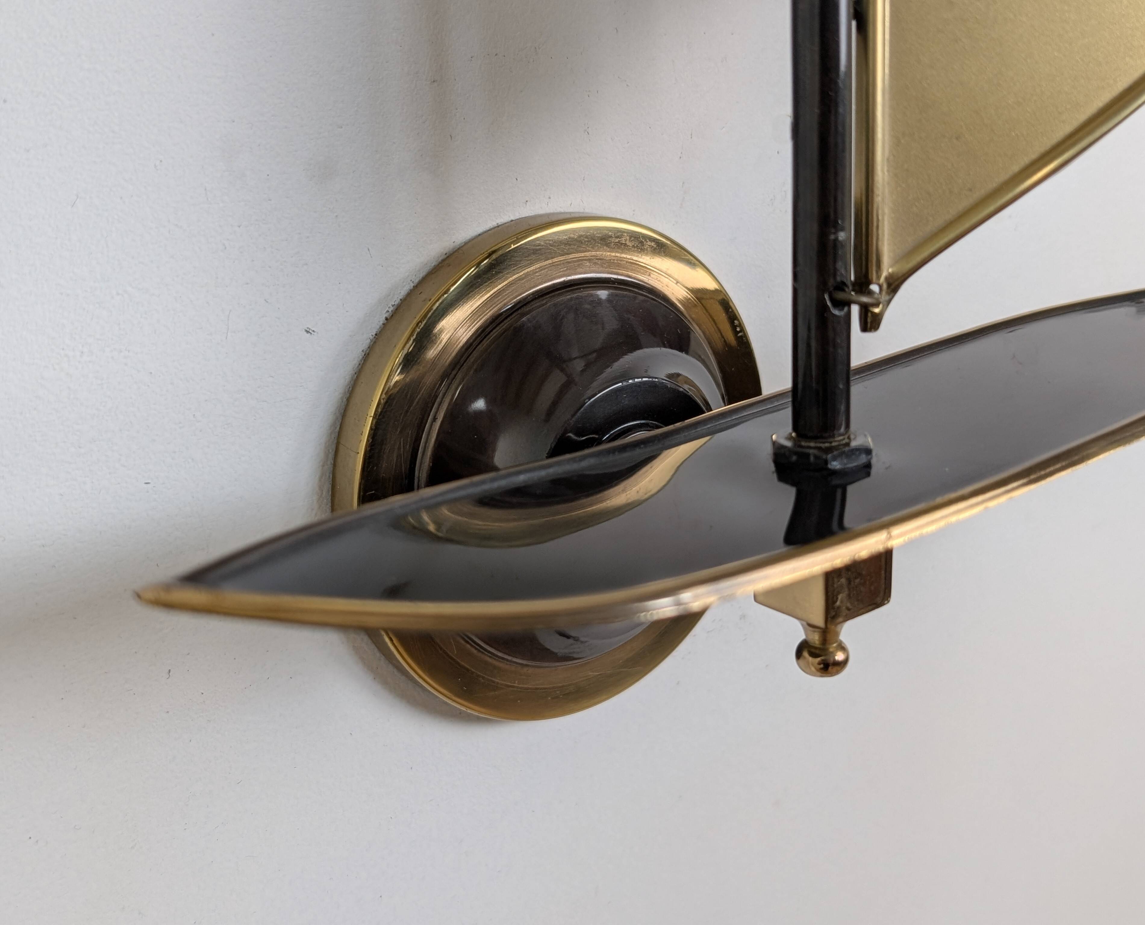 Pair of "sailboat" wall lights