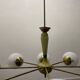 Italian Sputnik Brass Chandelier 1950’s