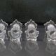 Lot de 5+2 repose-couteaux torsadés Mid Century Cristallerie de Sèvres Crystal Depose