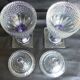 2 antique glass bonbonnières in the shape of pine cones.