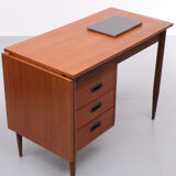 Danish teak drop leaf writing desk by arne vodder, 1960s