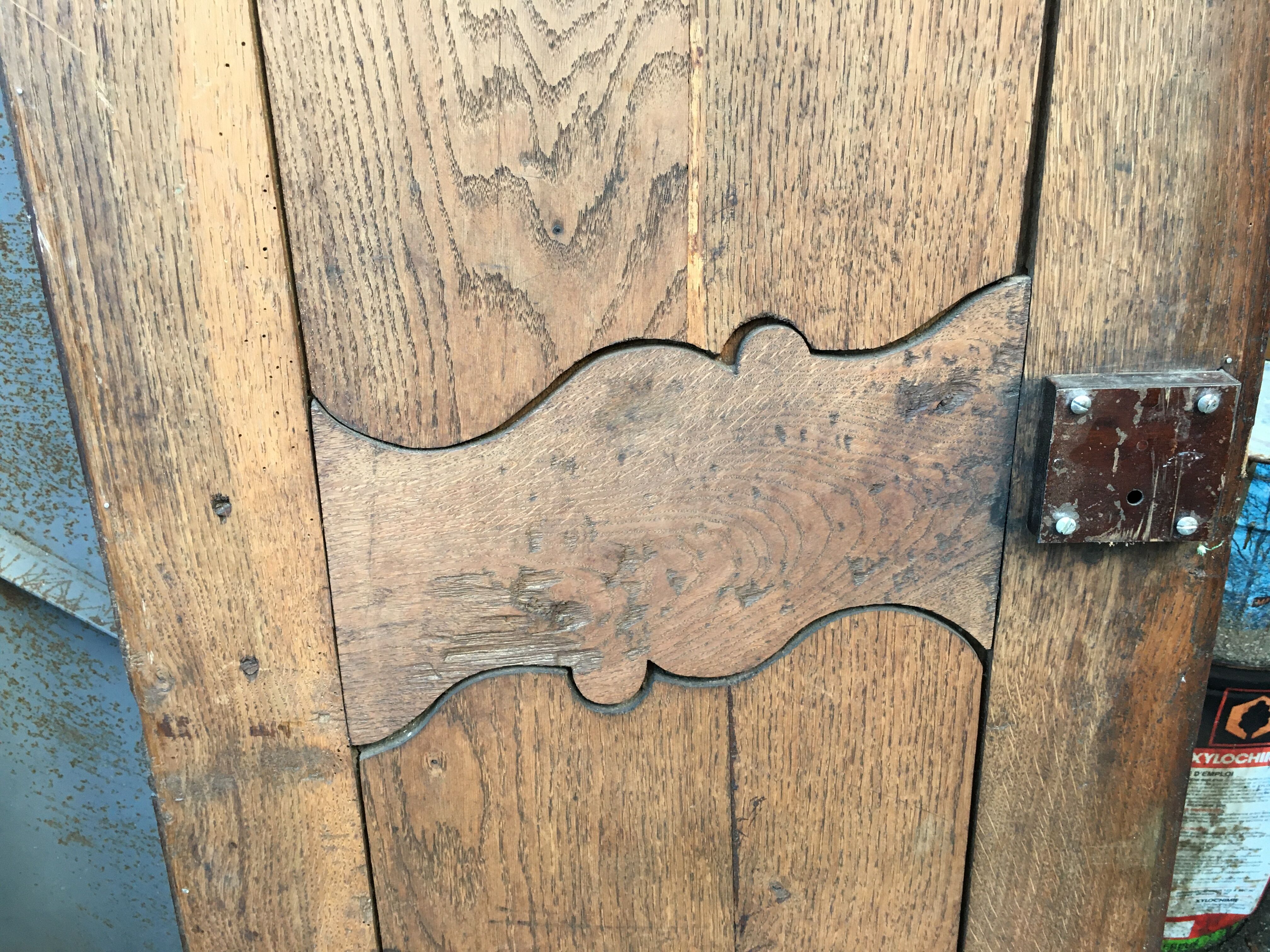 Pair of solid oak cabinet doors