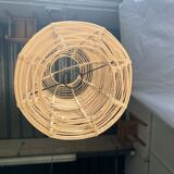 Large lantern-shaped rattan pendant lamp H50 D24