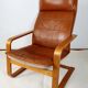 Poang leather armchair by Noboru Nakamura for Ikèa