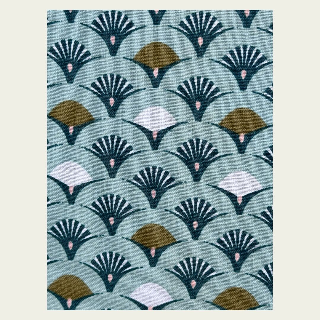 Vintage grey-green glass cabinet from the 1960s.