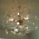 Transparent butterfly murano glass sputnik oval chandelier