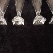 Lot de 4 flûtes à champagne en cristal d'Arques.