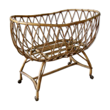 Vintage rattan cradle