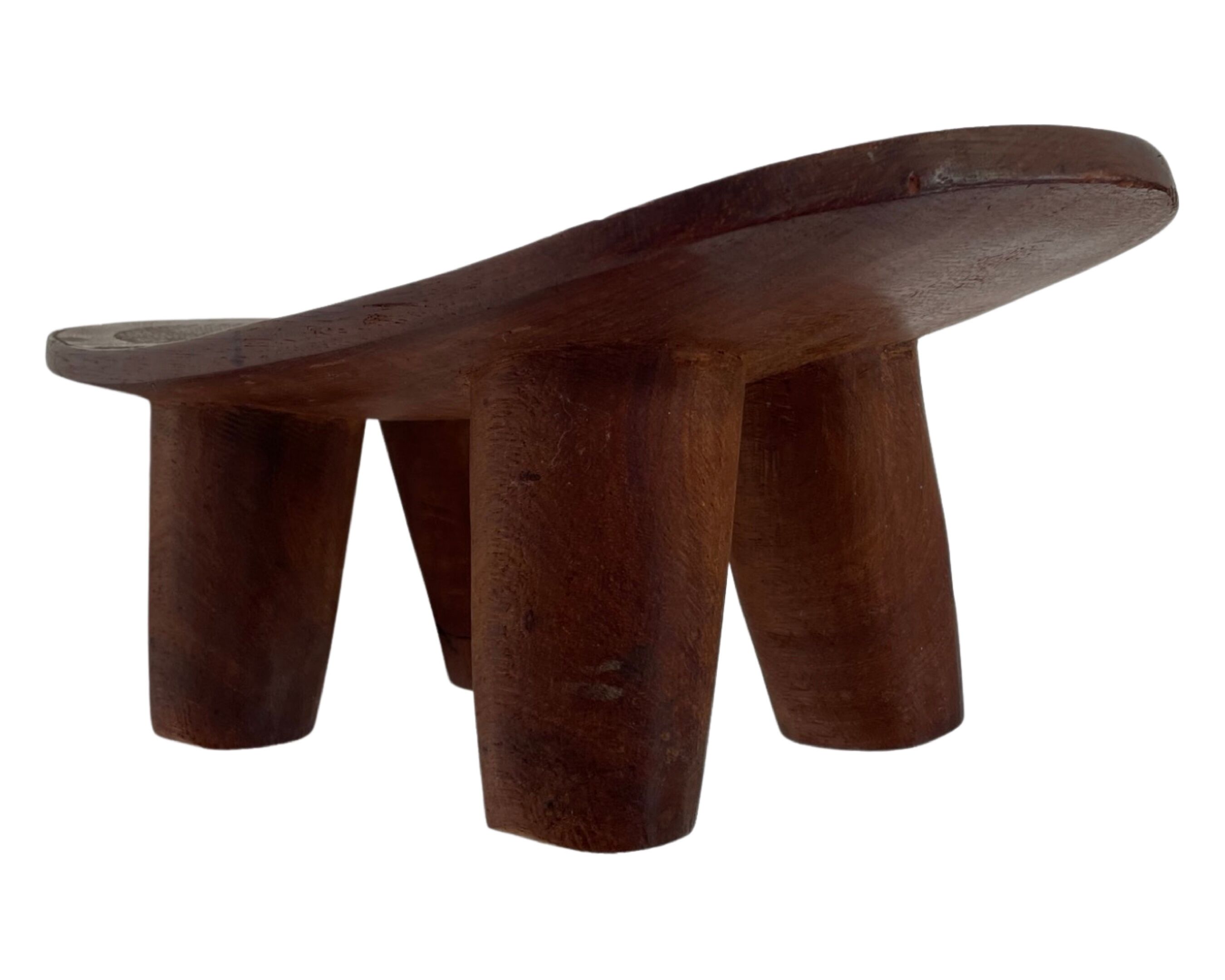 Vintage African hand-carved wooden Senufo stool bench design