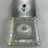 60s 70s lamp light wall lamp Hustadt Leuchten ice glass space age design 60s