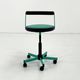 Turquoise adjustable office chair by Bieffeplast, 1980