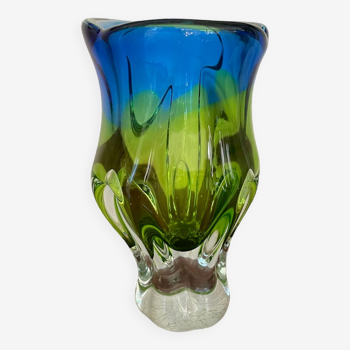 Vintage Bohemian glass vase