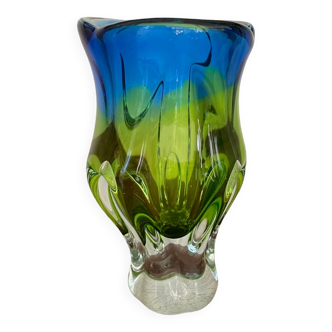 Vase en verre de Bohème vintage