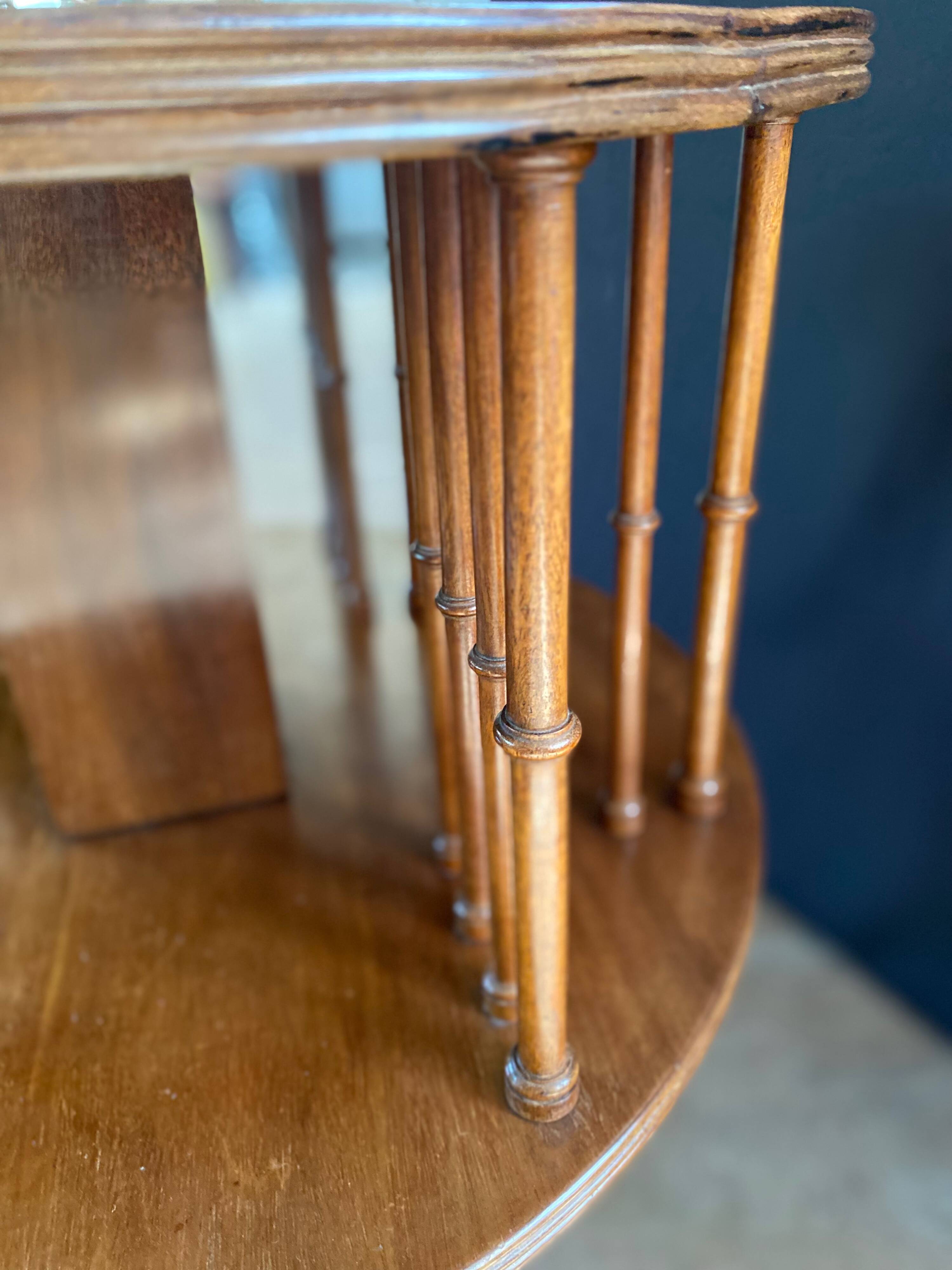 revolving bookcase, Empire style