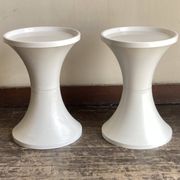 Paire de chevets Space Age en ABS blanc, 1970