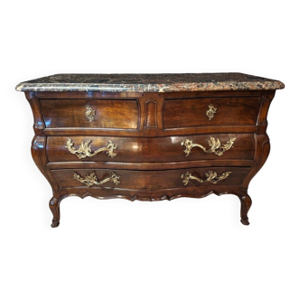 Commode bordelaise en noyer massif