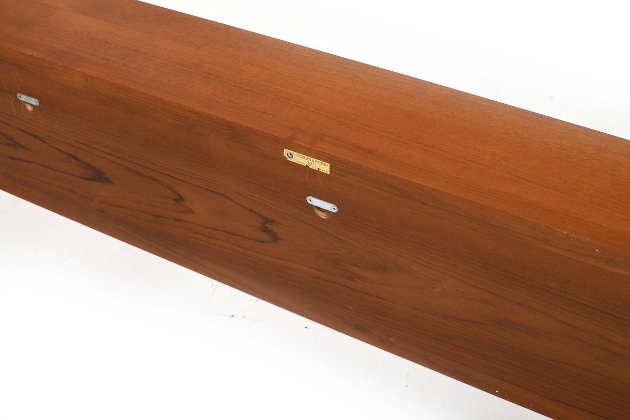 Pair teak wall shelves by Pedersen and Hansen 1960s