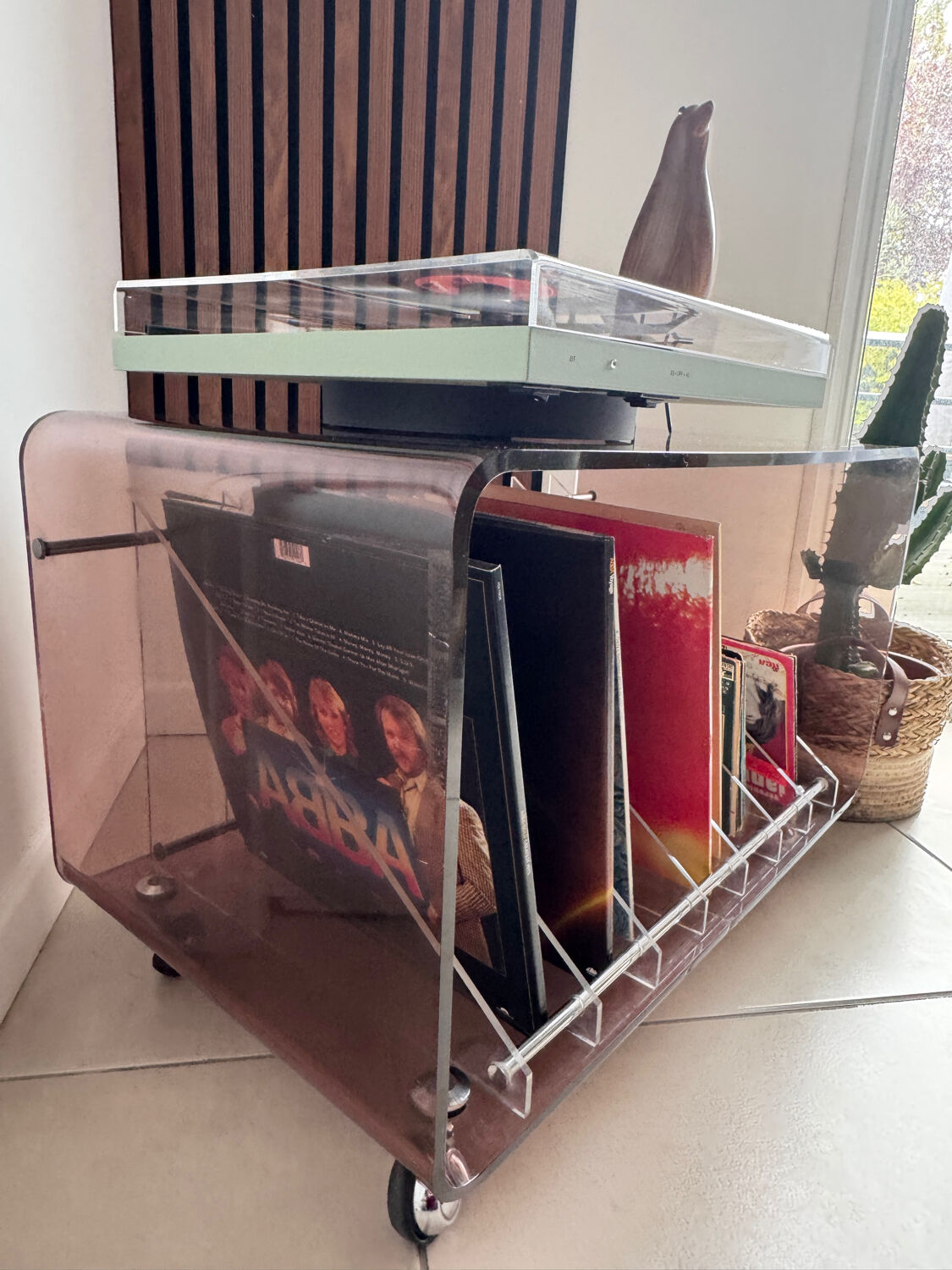 Vintage M. Dumas Roche Bobois coffee table/vinyl record cabinet