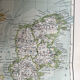 Carte ancienne Îles Britanniques 54x37cm