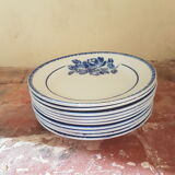Blue ceramic plates