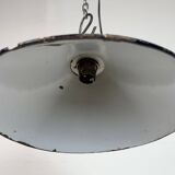 Industrial British Green Enamel Factory Pendant Lamp, 1950s