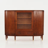 Walnut highboard 70's scandinavian design