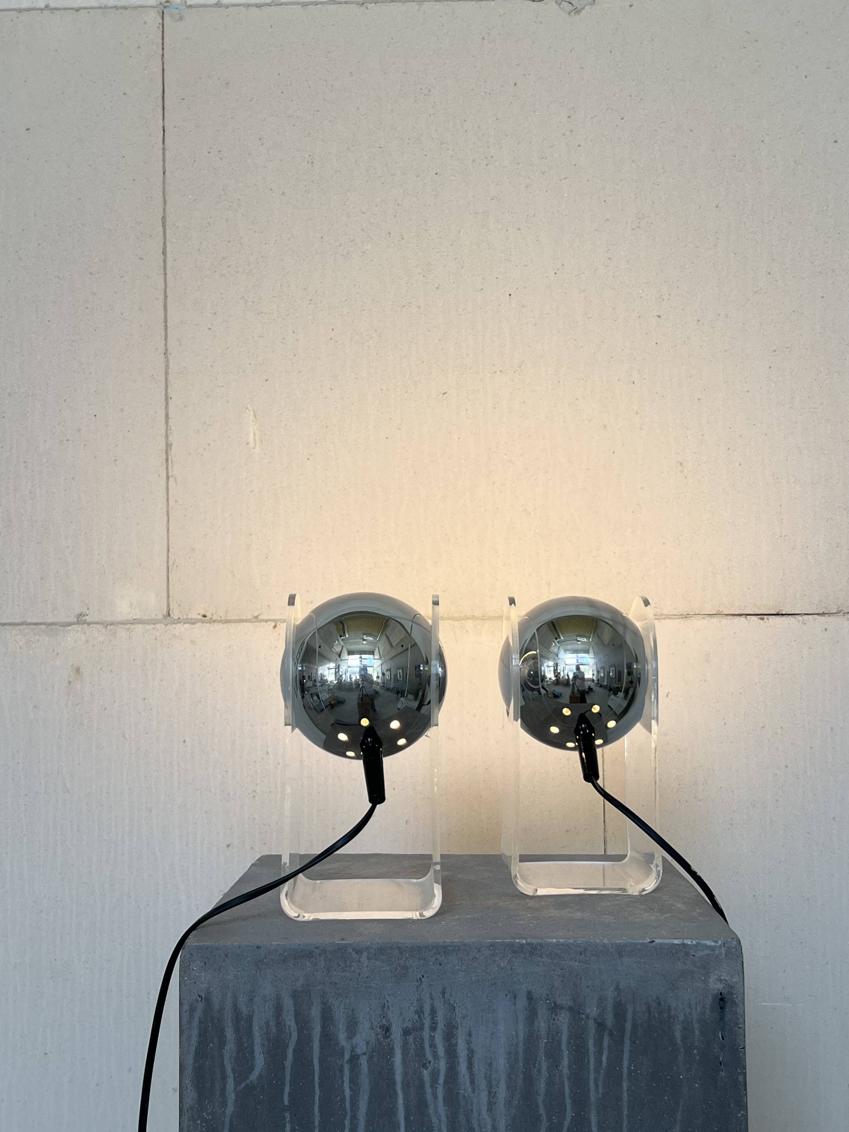 Set of 'Sensorette' table lamps by Insta elektro Germany