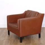 Danish armchair in cognac leather 1960