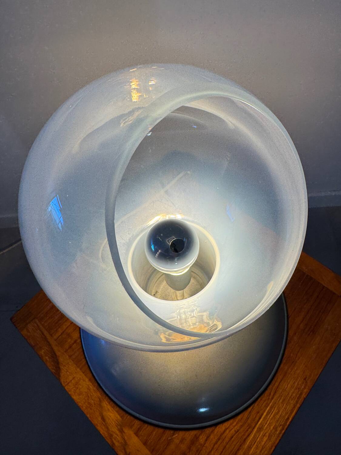 Vintage Italian lamp made of Murano glass.