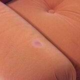 Pair of suède 'Sapporo' lounge chairs by Mobil Girgi, Italy 1970s